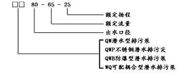 WQ潛(qián)水泵型号意義